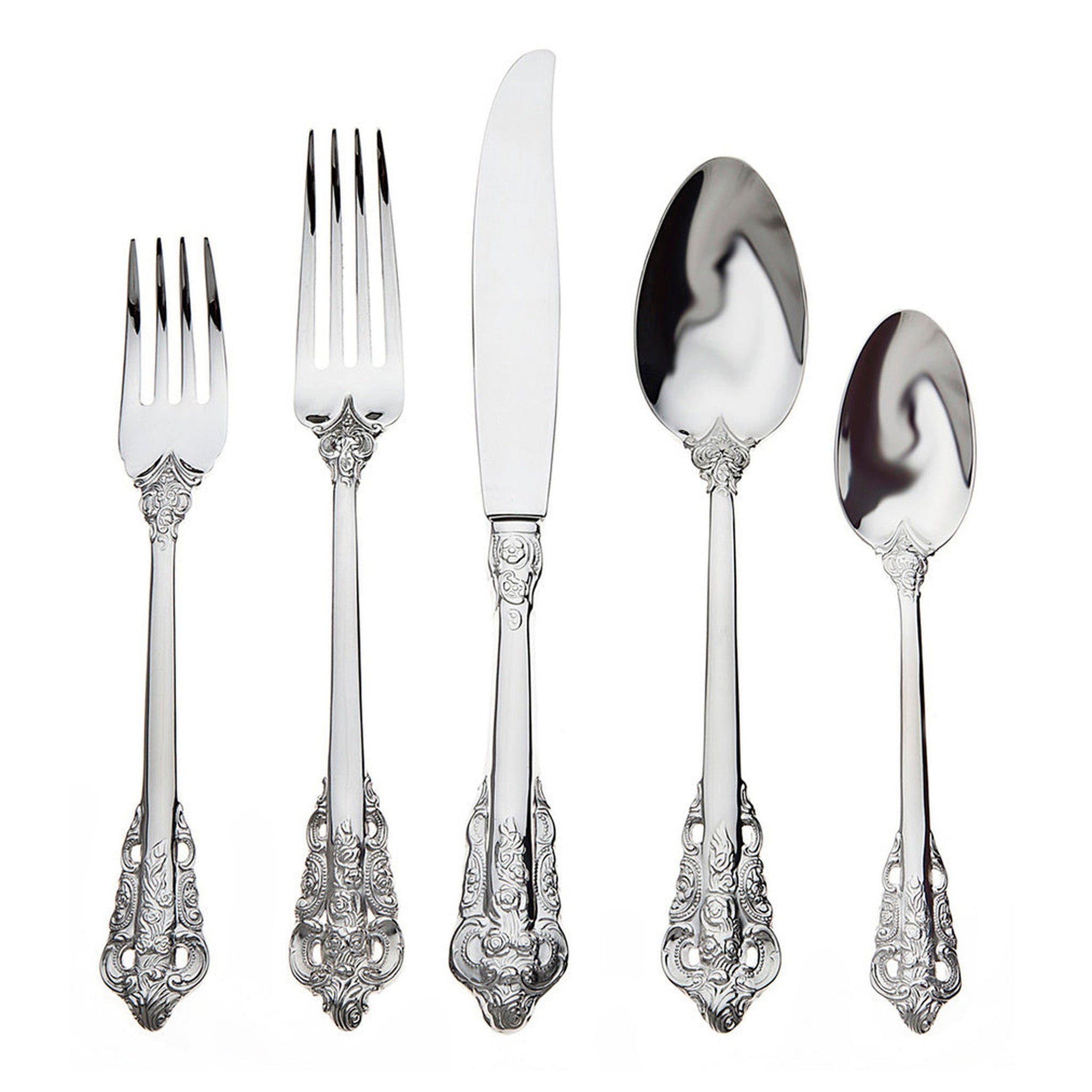 20th Century Baroque 18/10 Stainless Steel 20 Piece Flatware Set