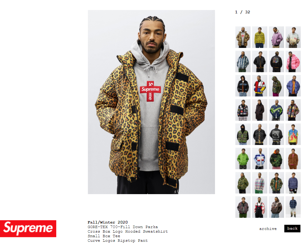 Supreme 20AW LOOKBOOKが公開【全32ルック掲載中】 | God Meets Fashion