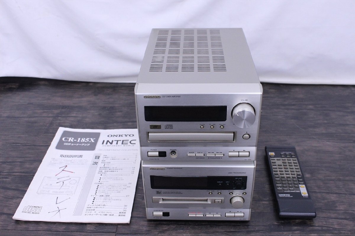 買取実績》 ONKYO CDチューナーアンプCR-185X ミニディスクレコーダー