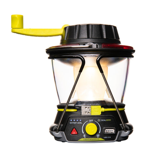 Lighthouse 600 Camping Lantern, Hand Crank & USB Power Hub | Goal Zero