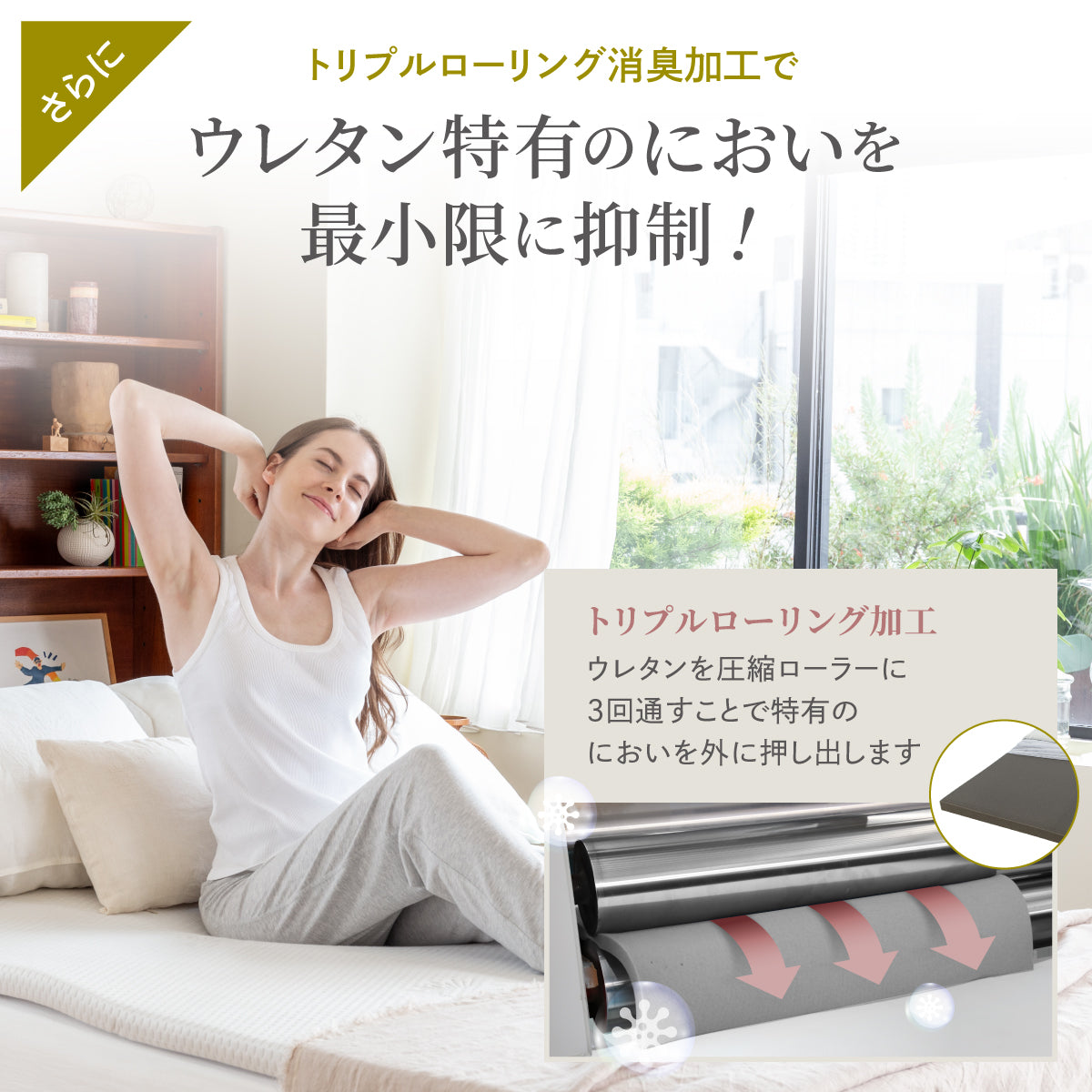 厚さ4cm180Nやや硬め トリプル抗菌加工】高反発マットレス – GOKUMIN