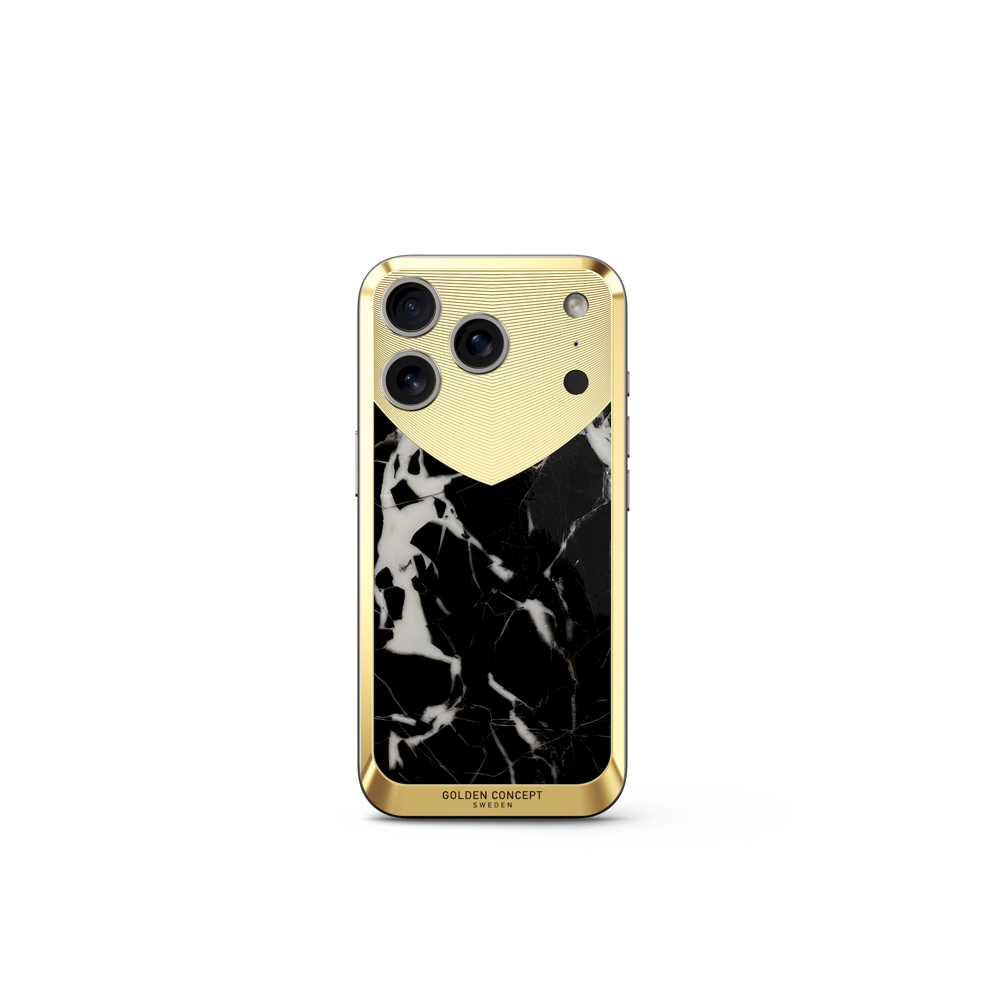 Nero Marquina Marble iPhone 17 Luxury Backplate | GOLDEN CONCEPT