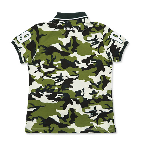 印象的なコーデに♪PEARLY GATES パーリーゲイツ 半袖ポロシャツ 迷彩