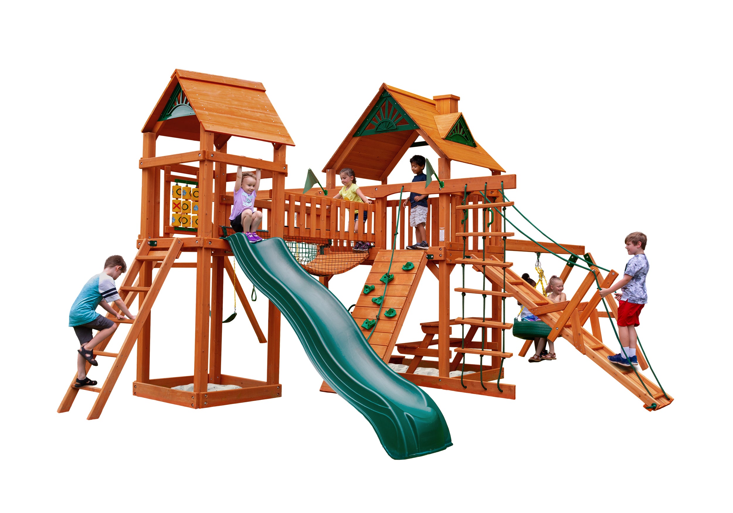 Pioneer Peak Swing Set | Kids Outdoor Playset | Gorilla Playsets