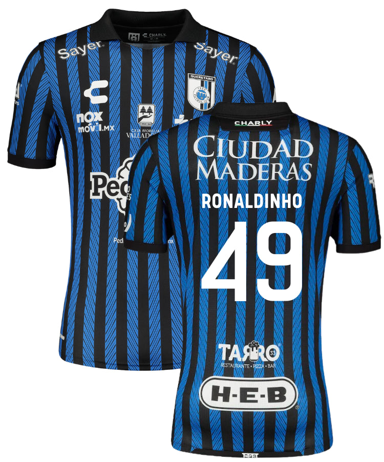 Querétaro Thuisshirt 2022 + Bedrukking Ronaldinho - Voetbalshirt
