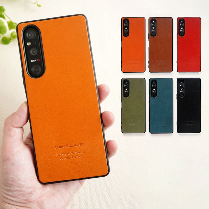 栃木レザー】Xperia1V / Xperia5V / Xperia10V ケース 背面 本革