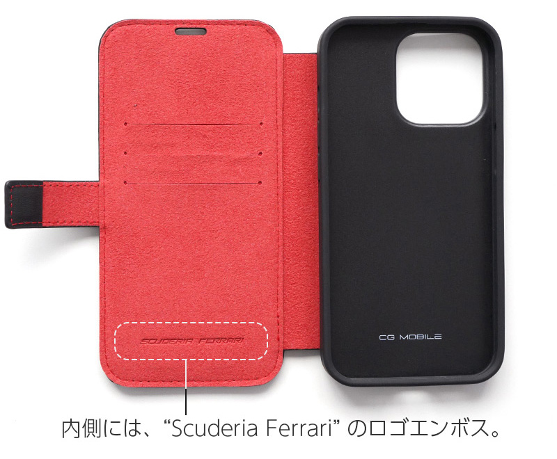 Ferrari フェラーリ 手帳型ケース 本革』 iPhone13Pro / 13ProMax