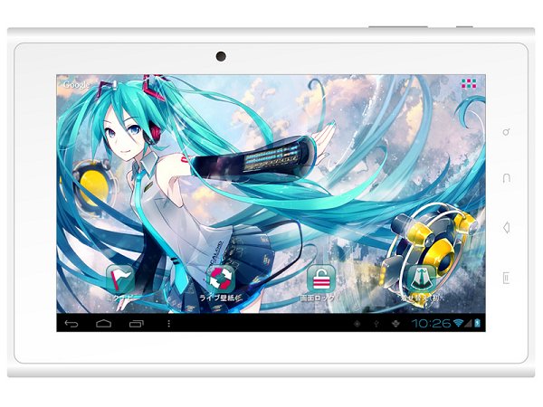 ボーカロイド「初音ミク」をモチーフにした Android タブレット「初音