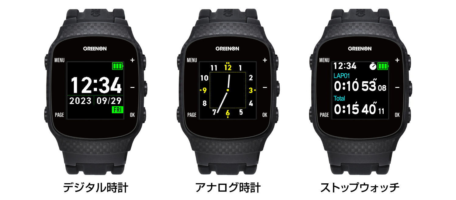 シンプル＆高精度】グリーンオン ザ・ゴルフウォッチ GN101 | GREENON
