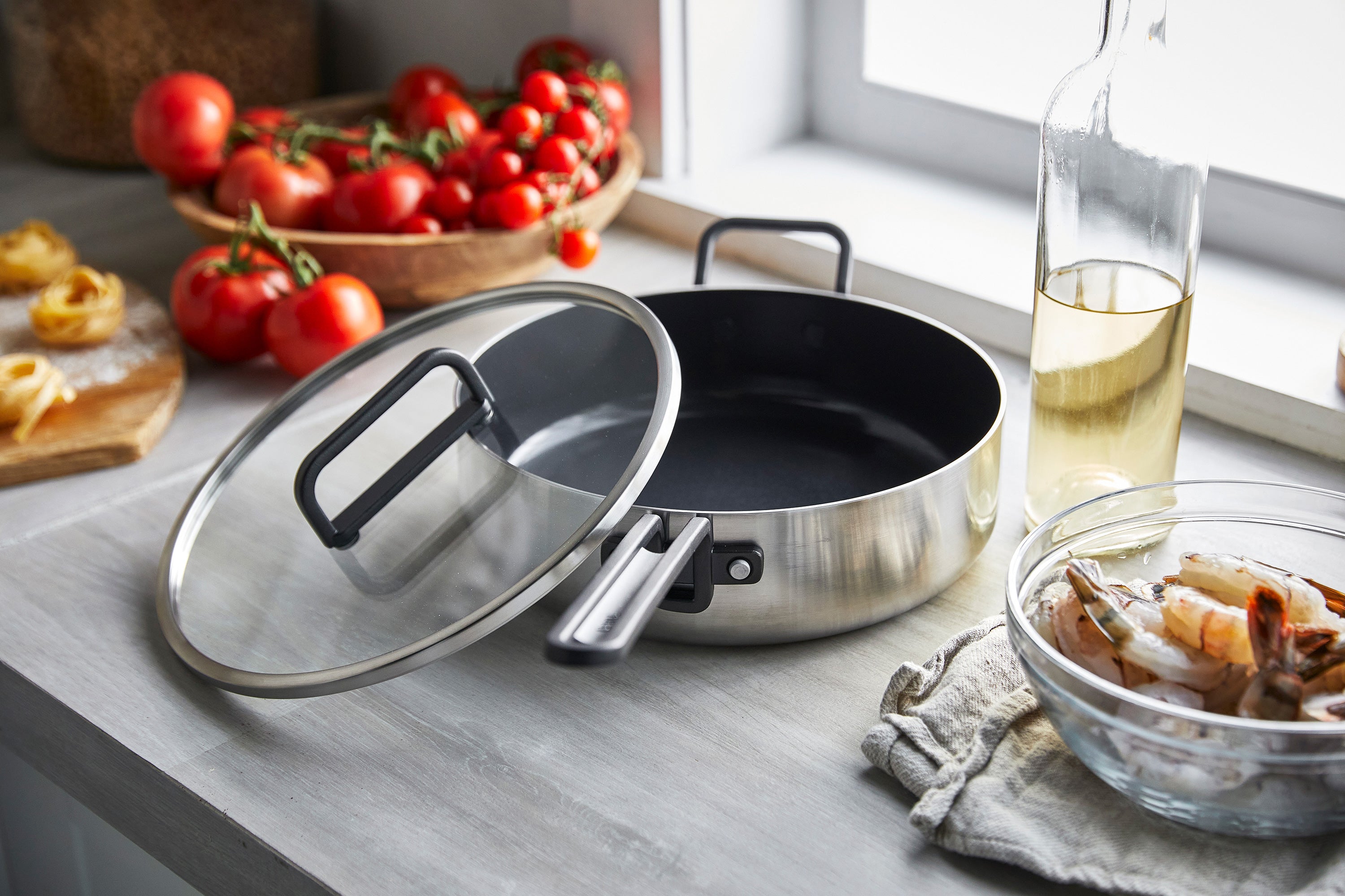 グリーンパン公式ショップ】 TUCCIコレクション 深型フライパン ガラス