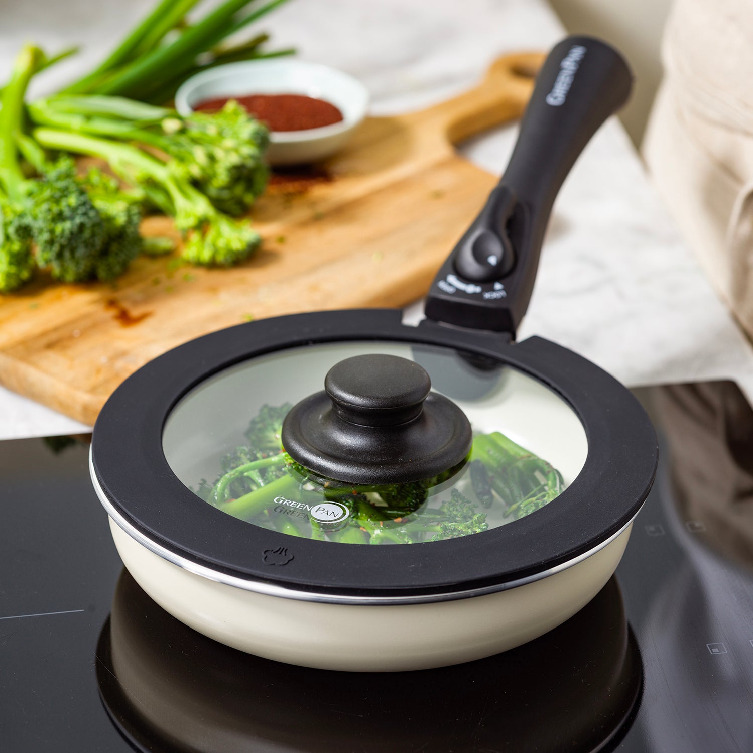 部品】グリーンパン クリックシェフ フライパン20cm クリームホワイト