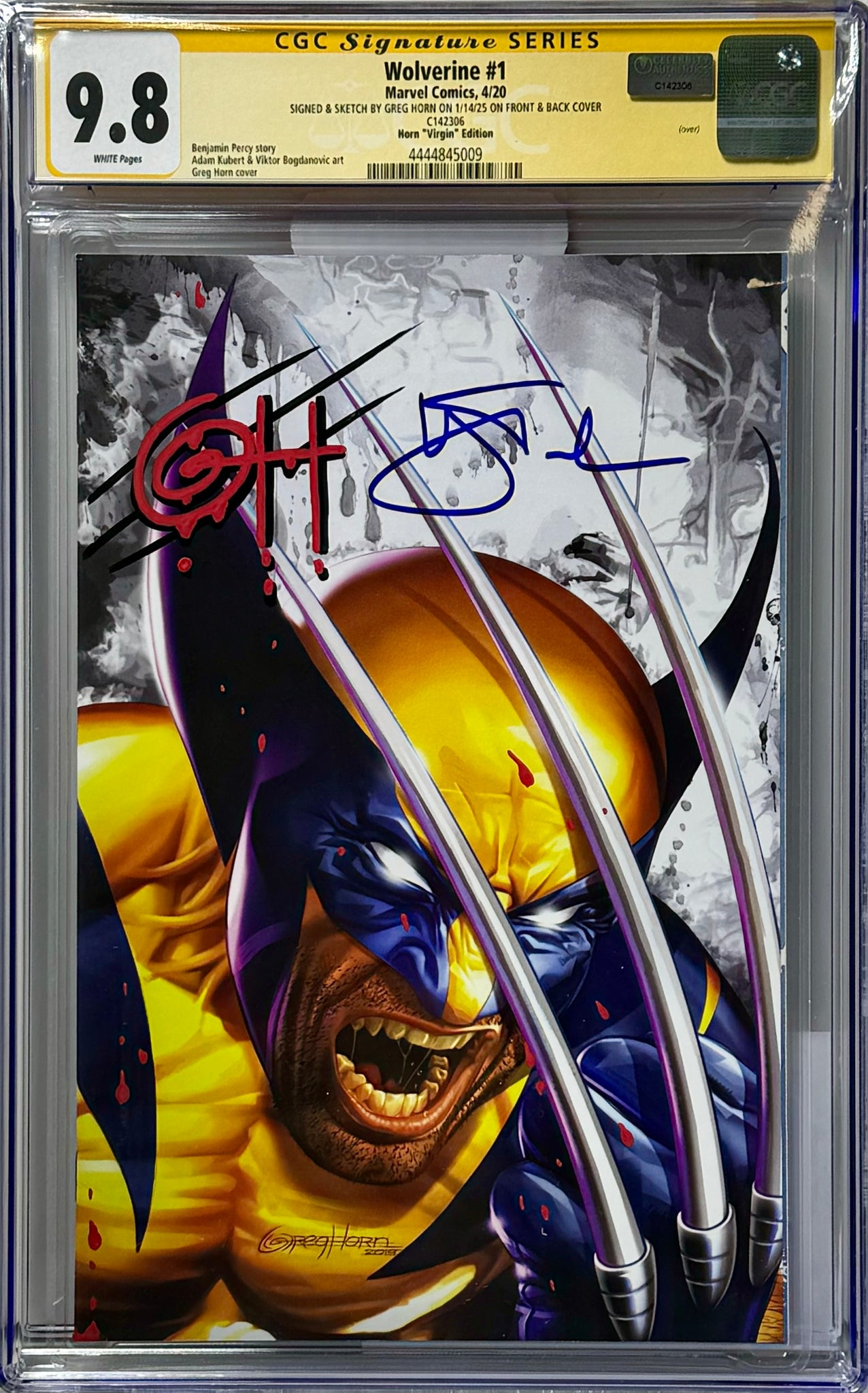 Wolverine #1 Virgin Cover Dual-Signed by Hugh Jackman & Greg Horn