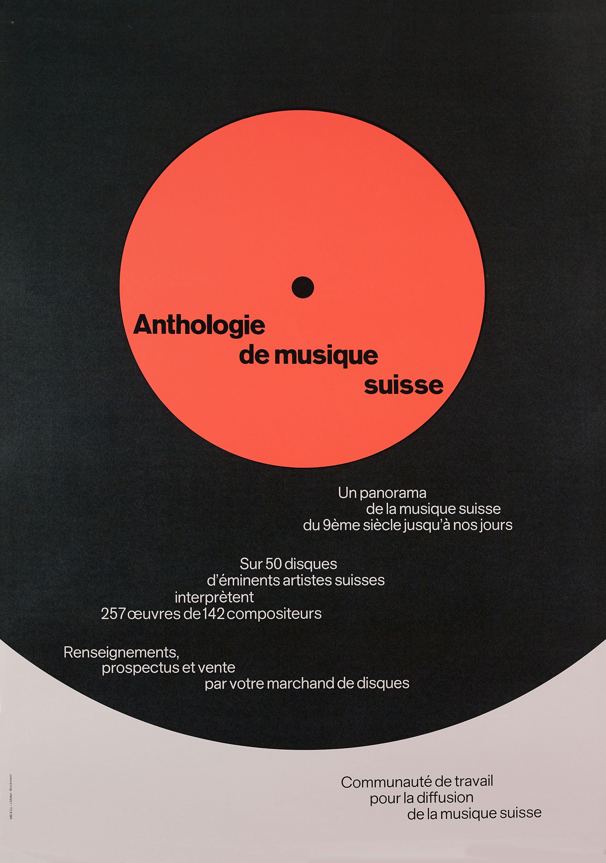 Müller-Brockmann poster, Anthologie de Musique Suisse | Grafa Gallery