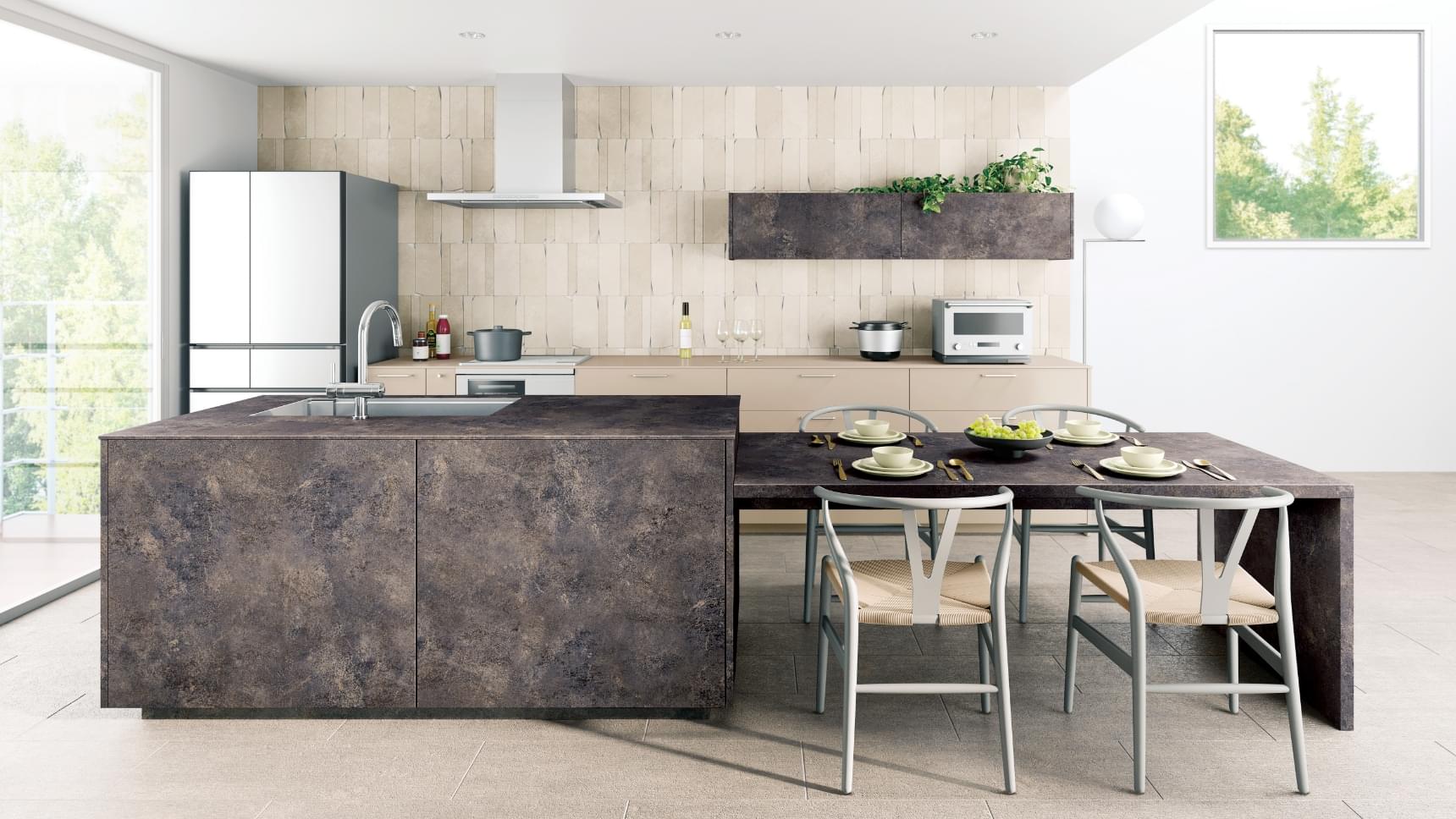 参考プラン | GRAFTEKT -グラフテクト- | 家具のようなキッチン