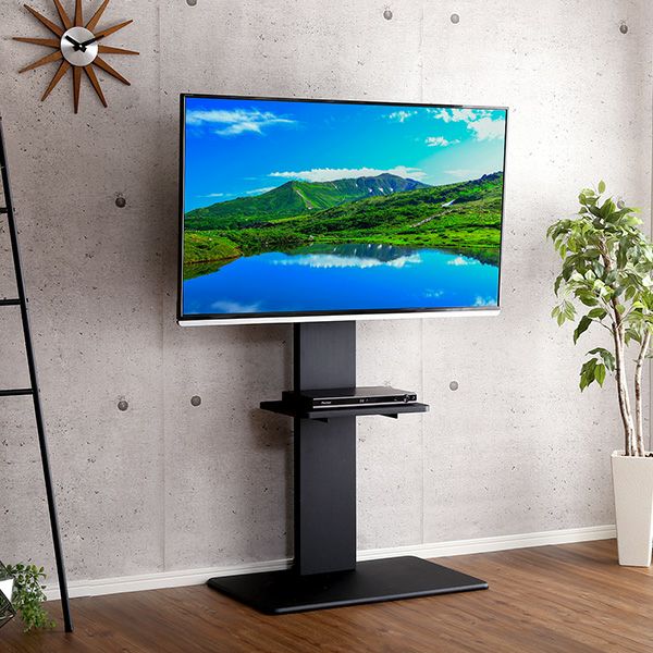 壁寄せテレビスタンド ハイタイプ スイング式 専用棚 SET[SWAT-H-TWAT