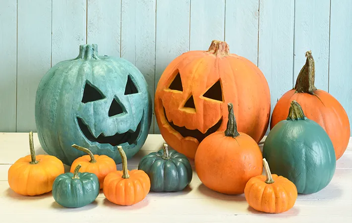 ハロウィンのカボチャはオレンジ色だけじゃない！ 『青緑色』や『青色