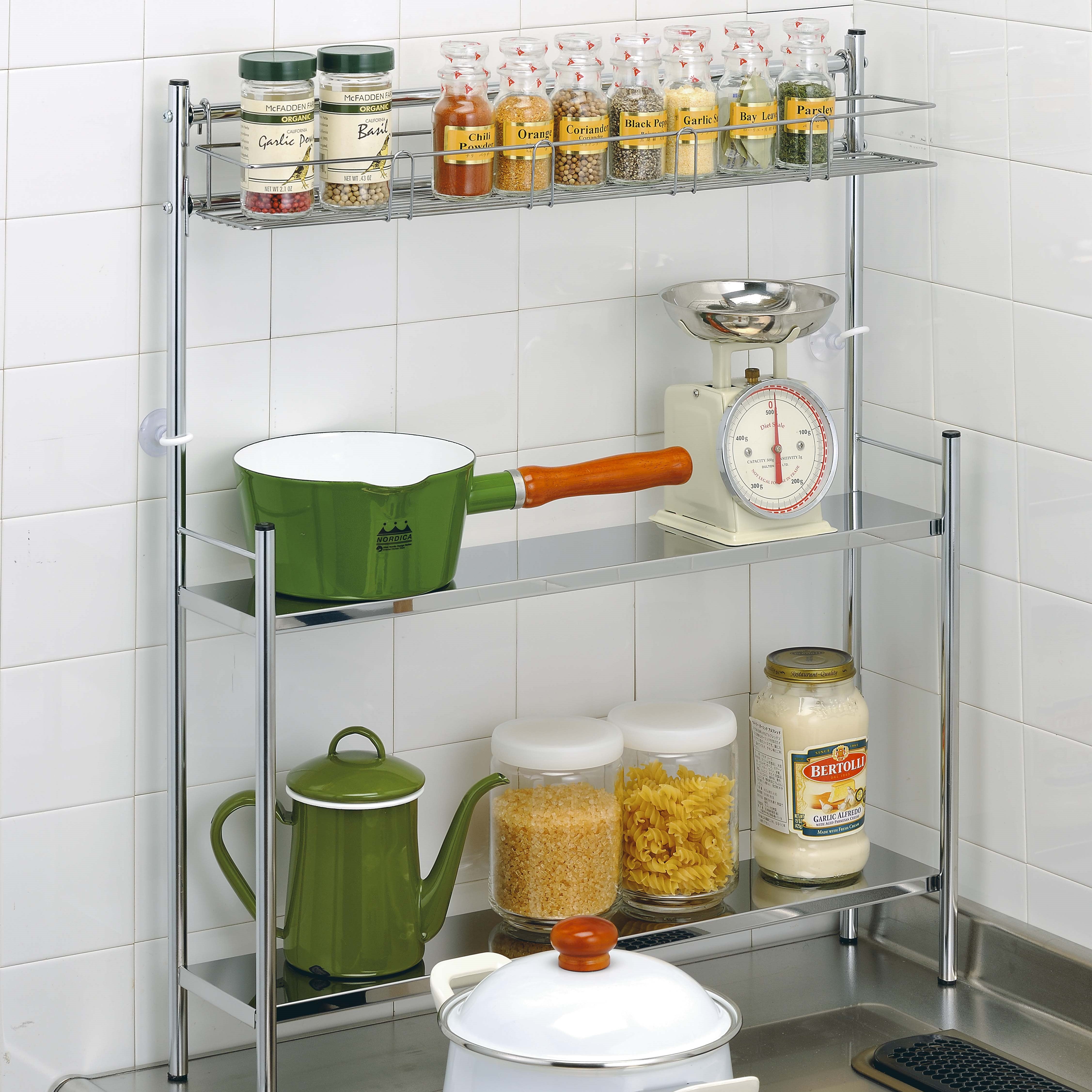 日本製 燕三条 コンロサイドラック W56 コンロ横 すき間収納 隙間収納