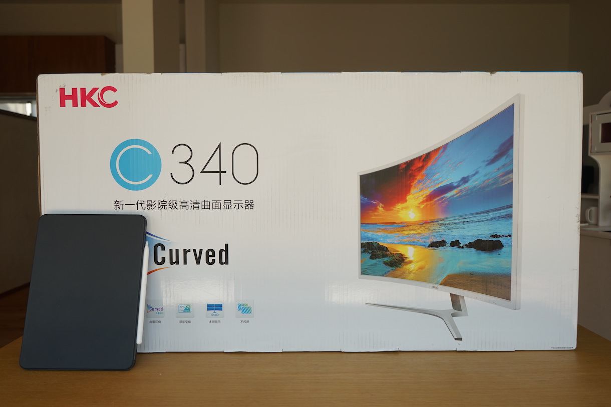 HKC 34インチ ウルトラワイドモニター C340 レビュー】Macbookのクラム