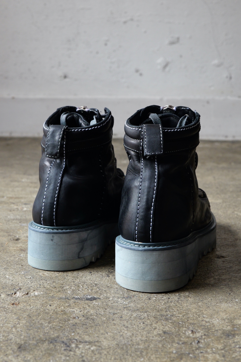 32611B-7987SAW. HORSE WHITE LEATHER SNEAKER ZIP FRONT FZ-2 WHITE