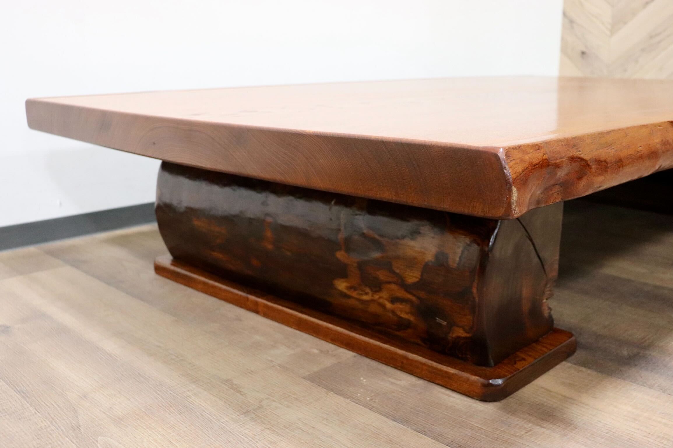 GMGF109○美山工芸 タモ材 無垢 座卓 ちゃぶ台 ローテーブル リビング