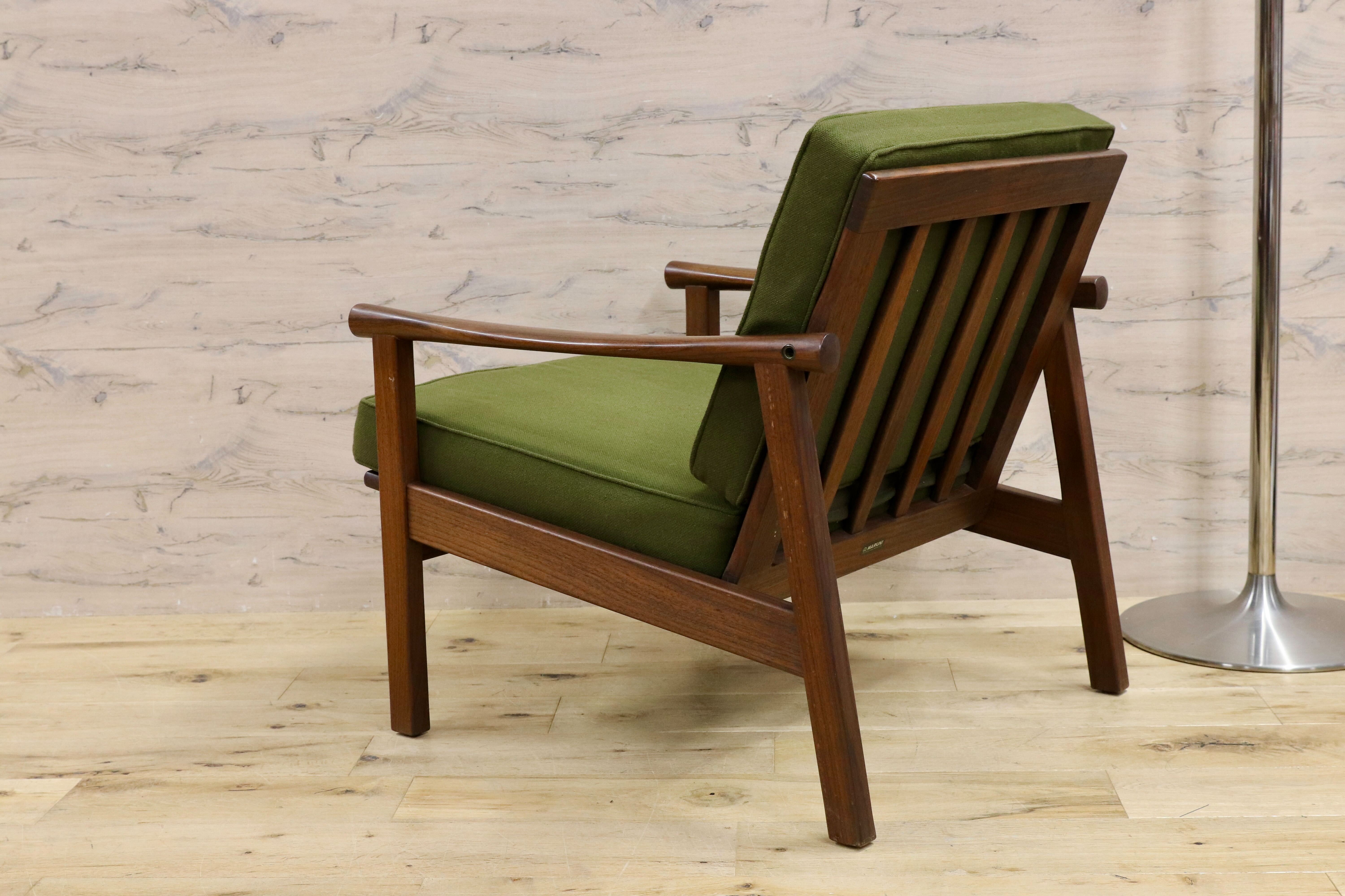 GMHS533A○オールドマルニ / maruni 孔雀 60年代 アームチェア 1人掛け