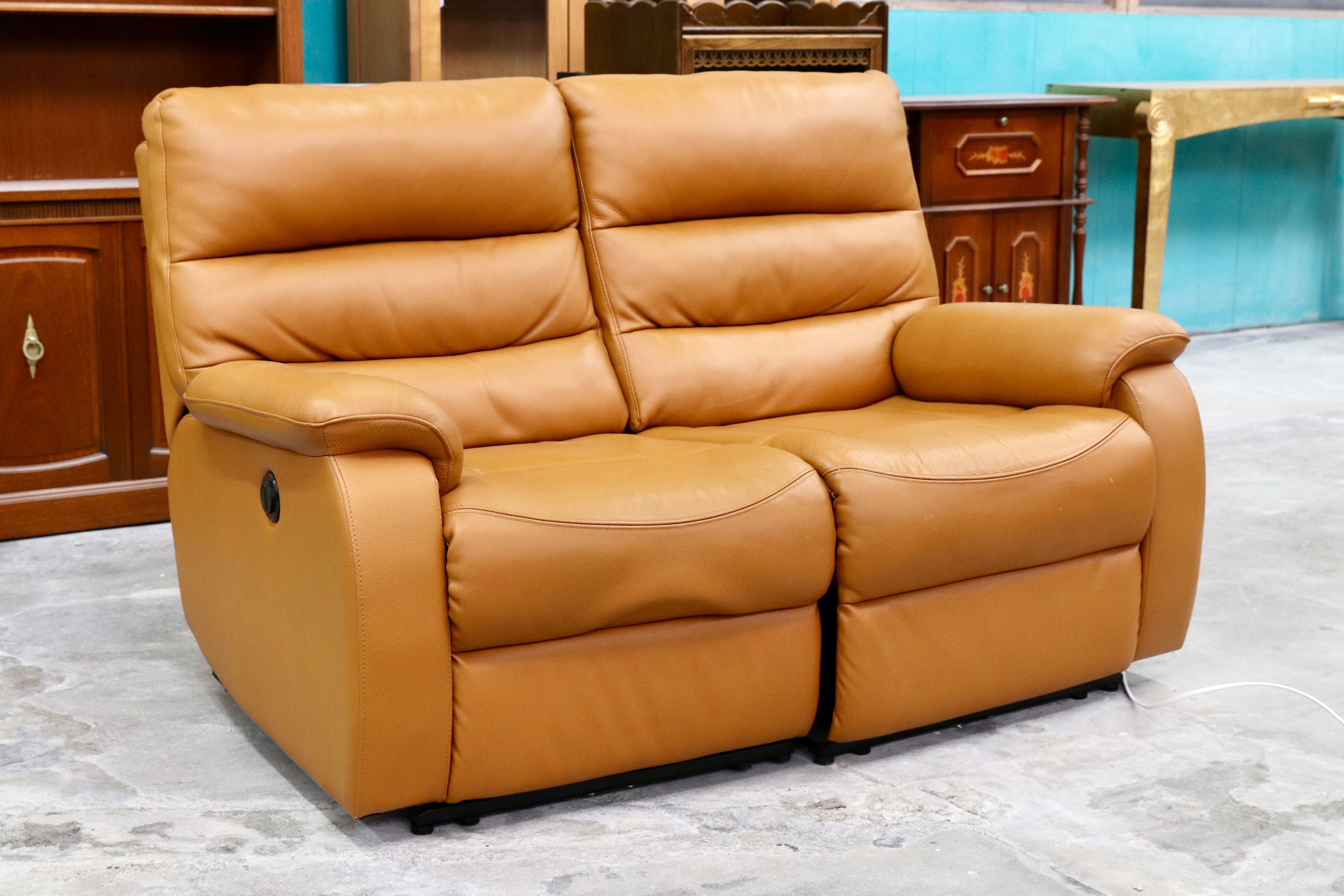 GMHN342○NITORI / ニトリ 本革 厚革 電動ソファ 2人掛けソファ