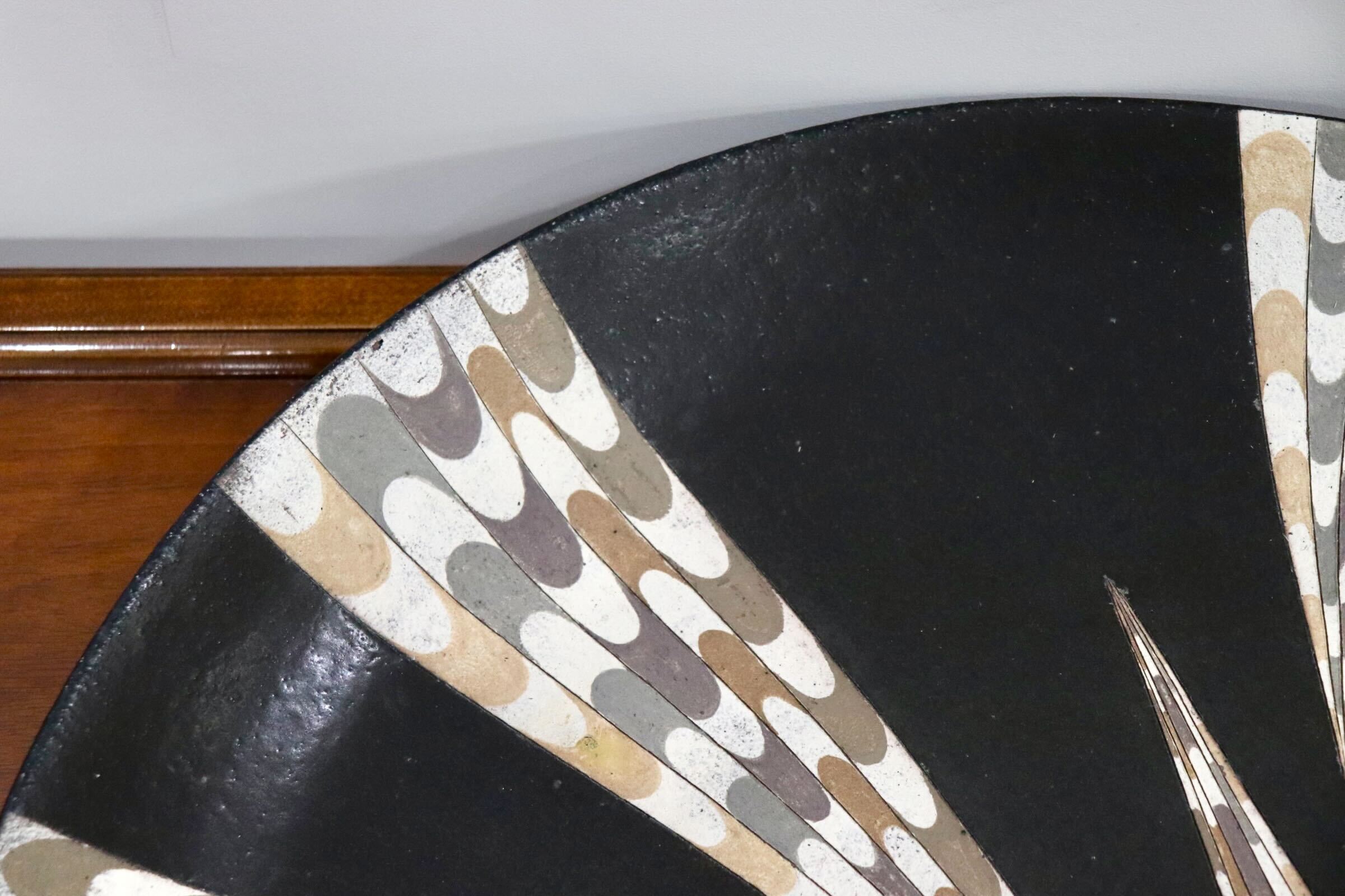 GMHO147B○市野哲次 作家物 器 大皿 丸皿 皿 食器 陶磁器 陶器 イ