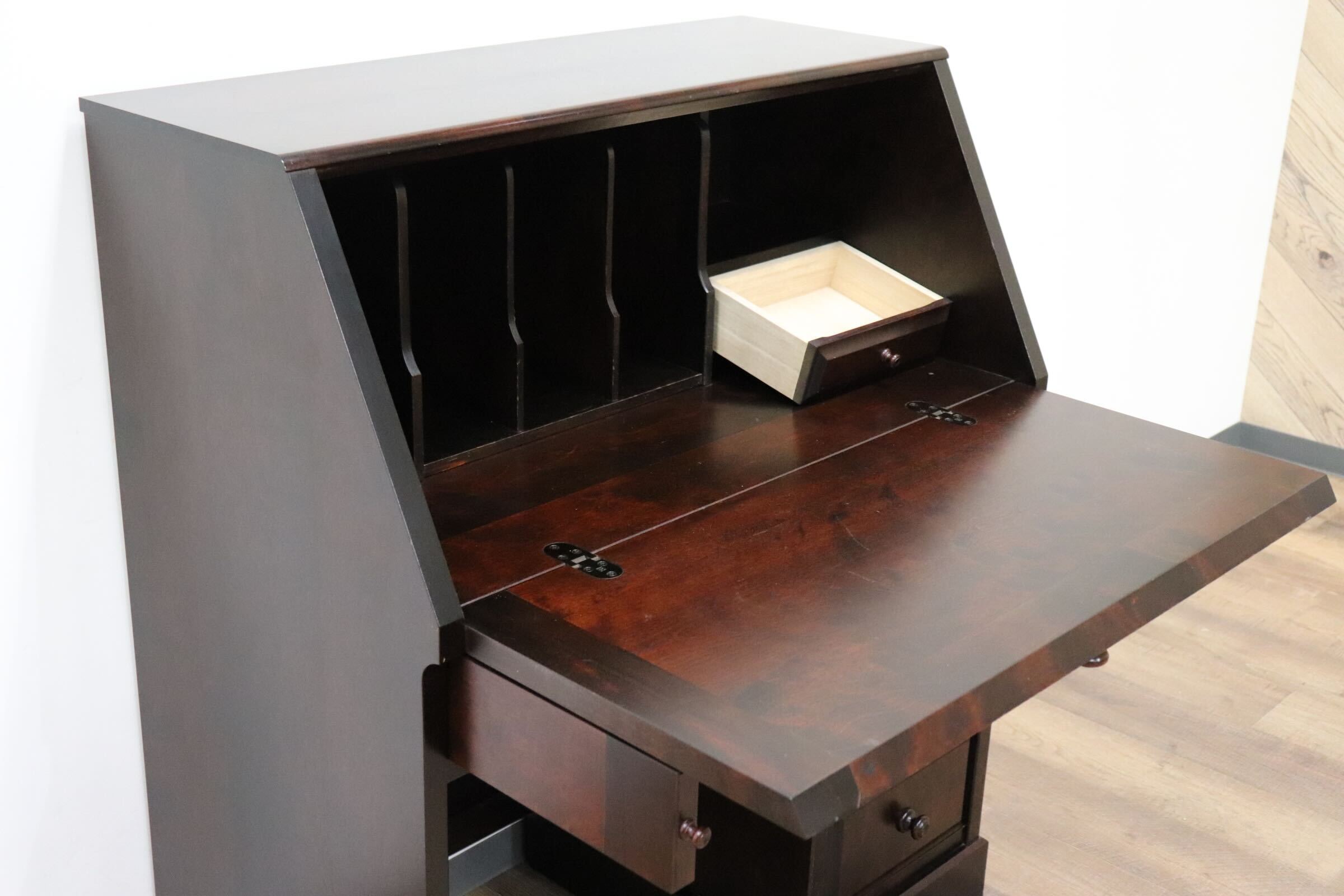 GMIH4○北海道民芸家具 ライティングビューロー 勉強机 学習机 書斎机