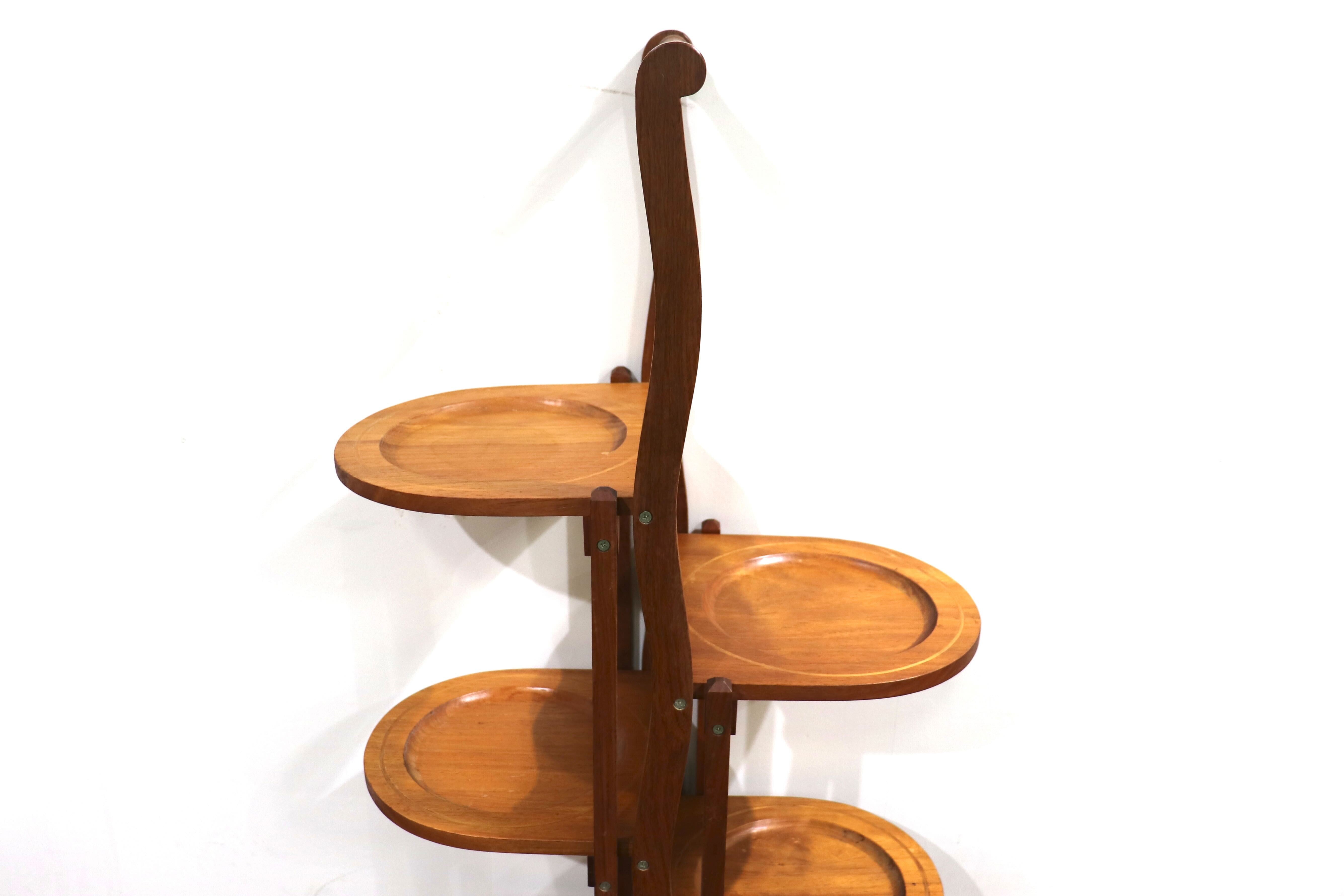 希少 ヴィンテージ ケーキスタンド スリーティアーズ 折りたたみ 北欧