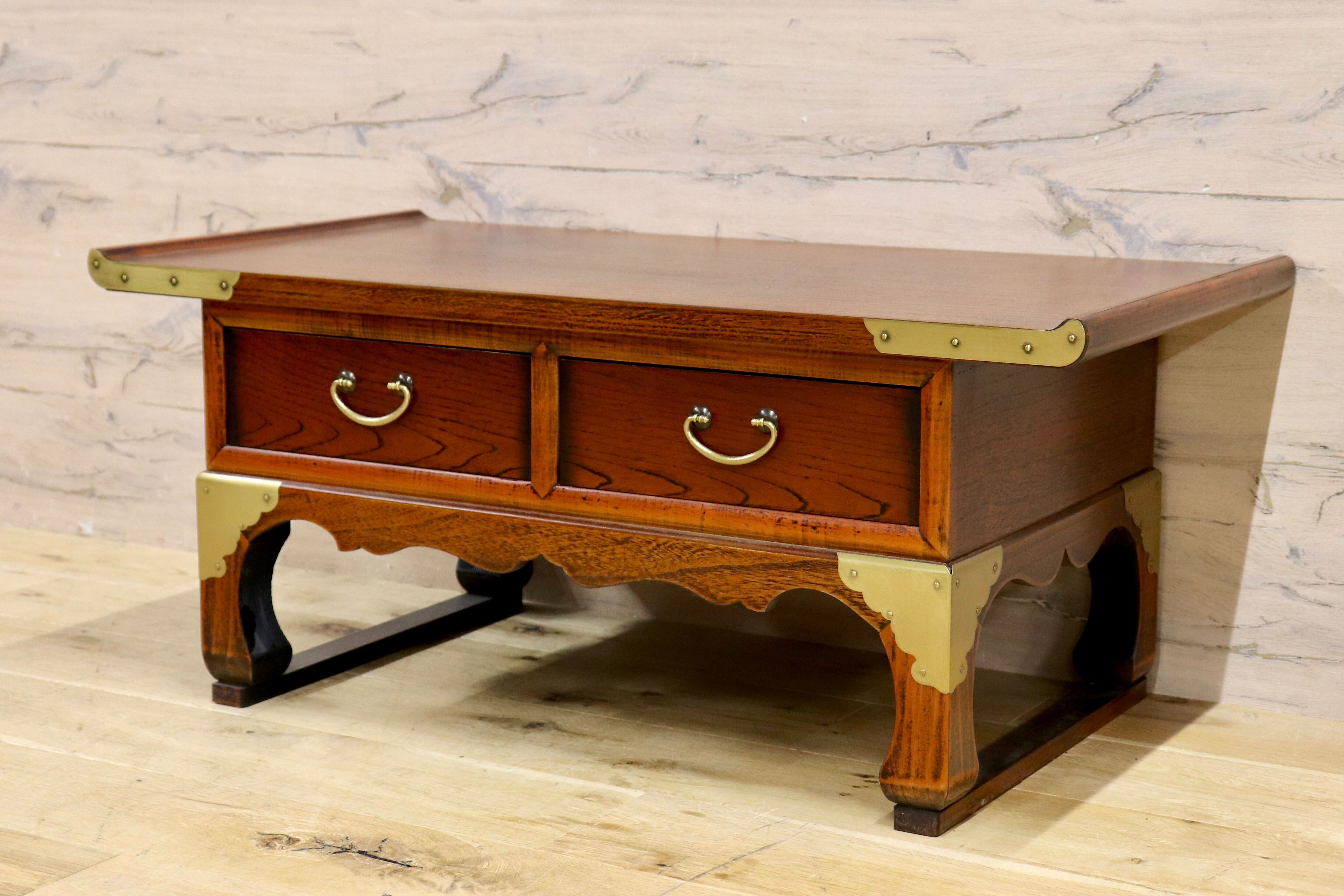 GMIS39A○李朝家具 机 文机 ライティングデスク 飾り台 引き出し