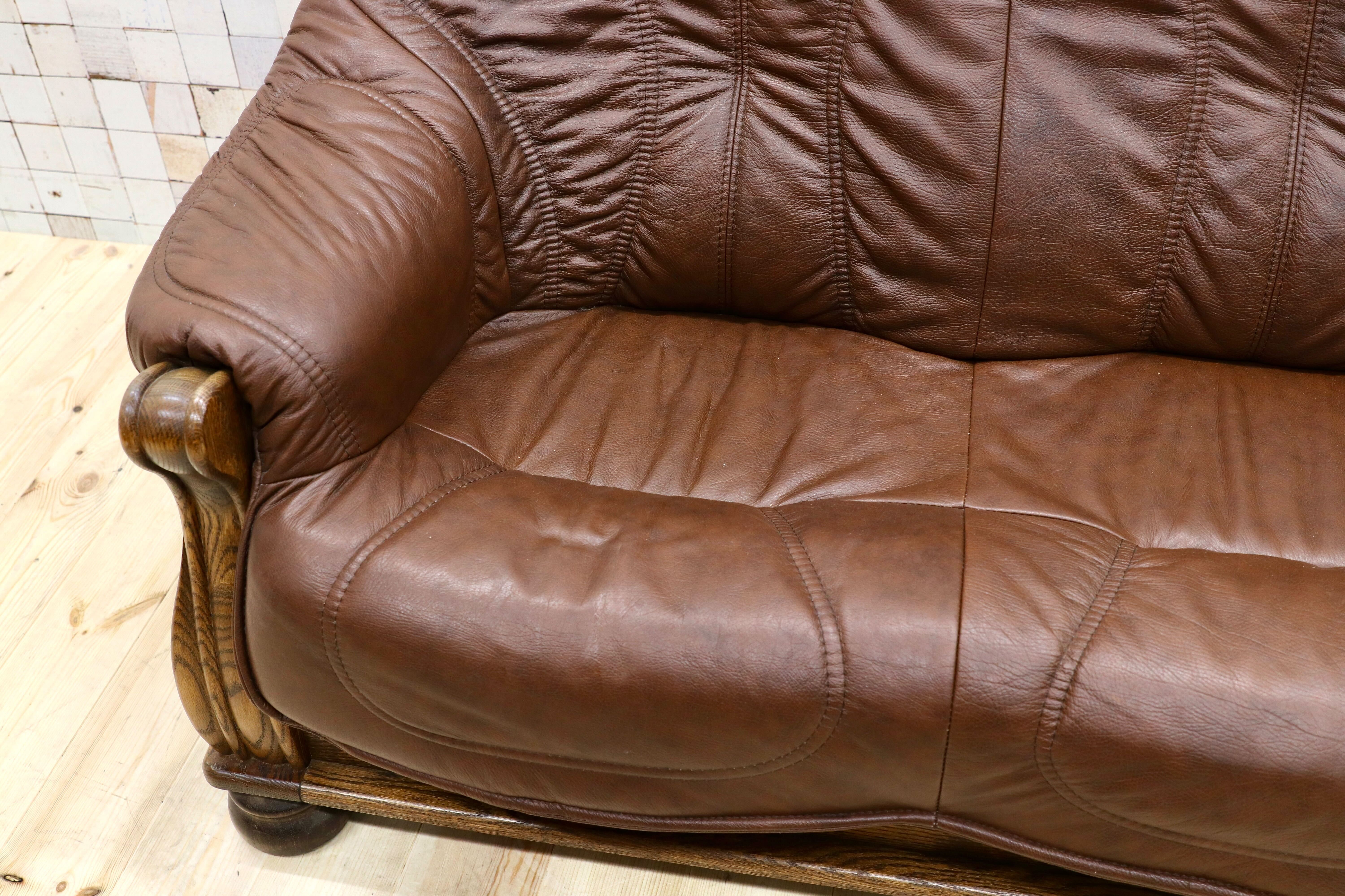 GMGT226○オランダ製 ダッチカントリー 3人掛けソファ トリプルソファ