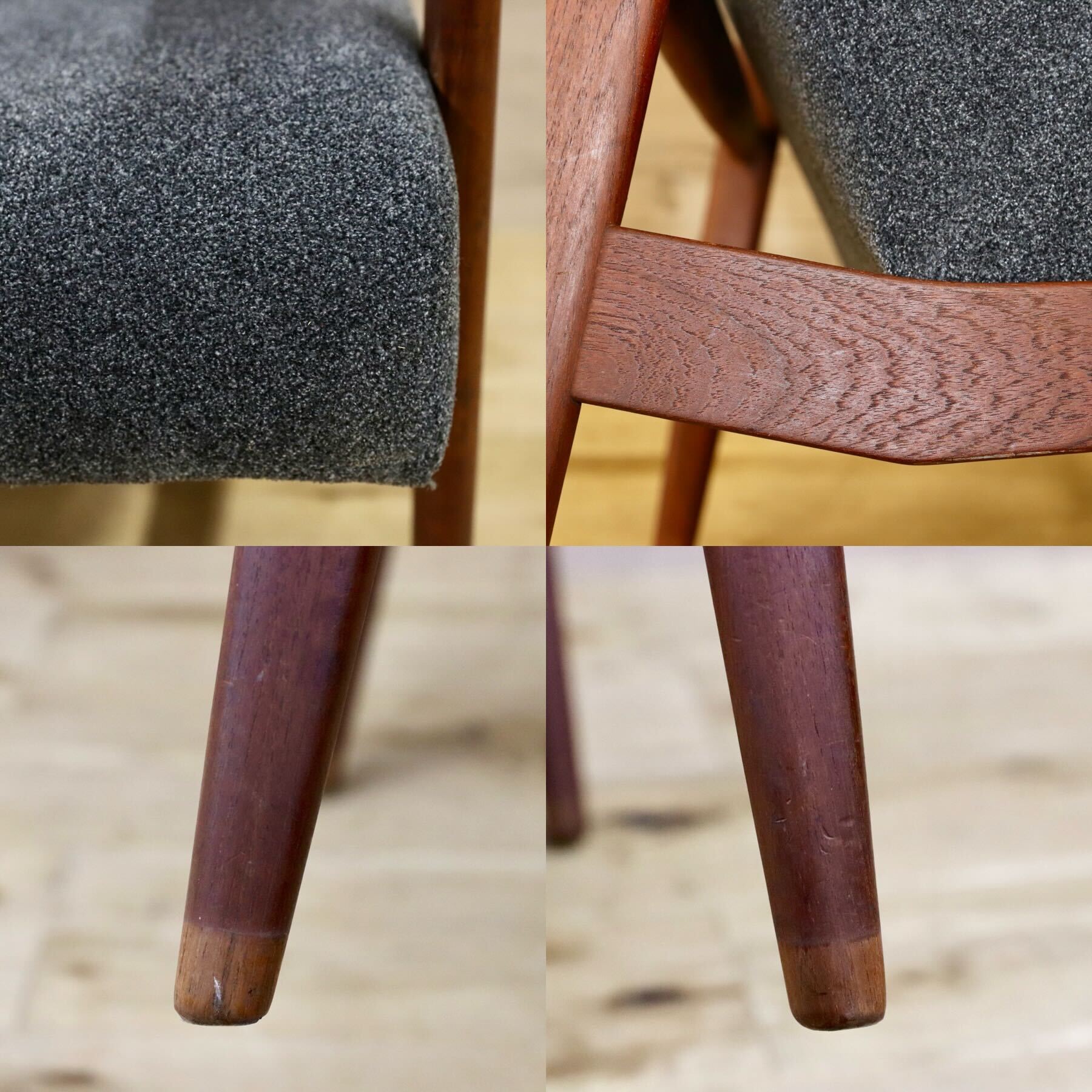 GMFK822B○北欧スタイル ヴィンテージ イージーチェア アームソファ