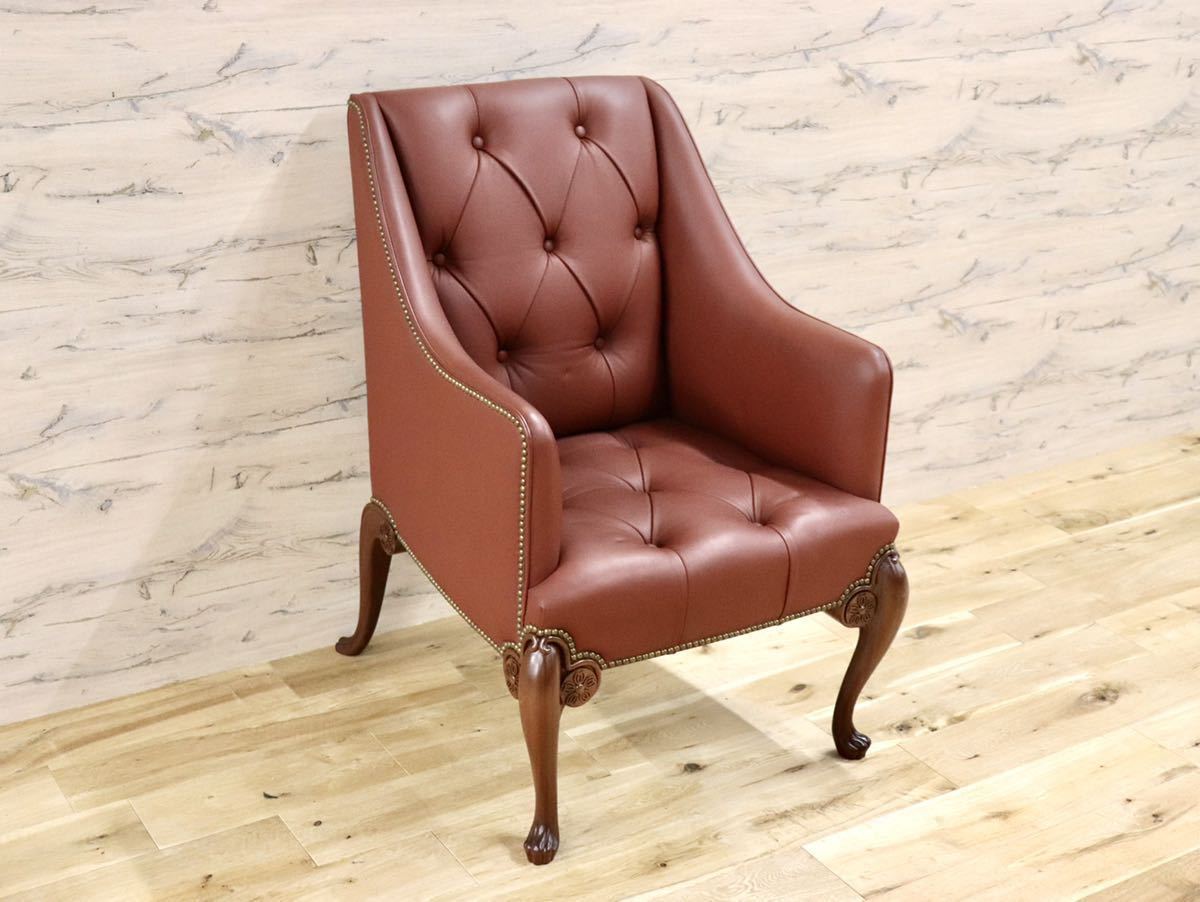 GMFK367F○MOBILIA / モビリア ウイングバックチェア 本革 ラウンジ