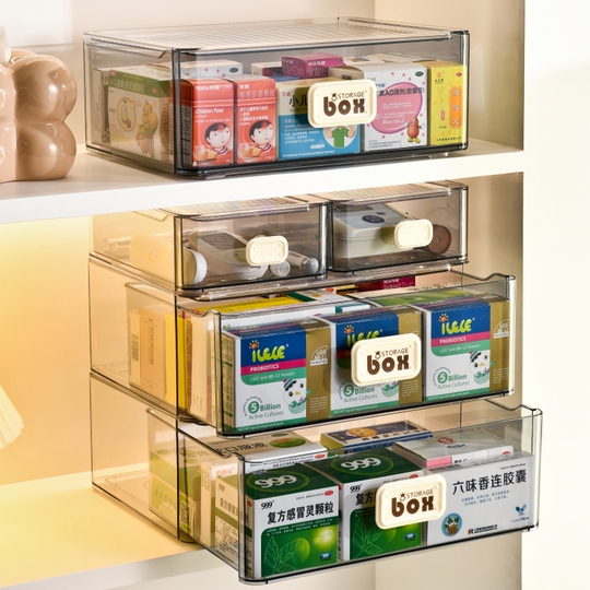 大容量薬箱 - 引き出し式収納キャビネット