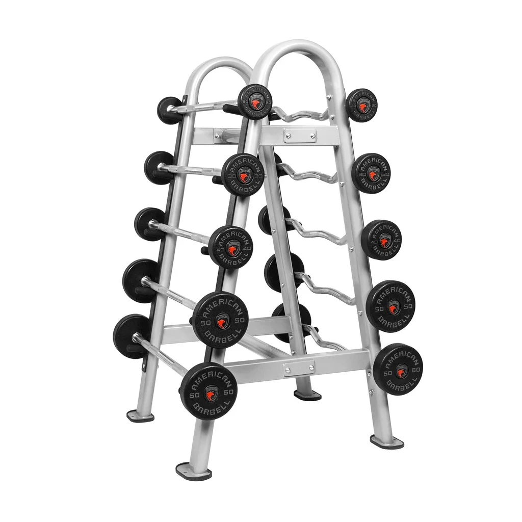 アメリカンバーベル・シリーズ4重量固定式EZバー 45KG｜トレーニング