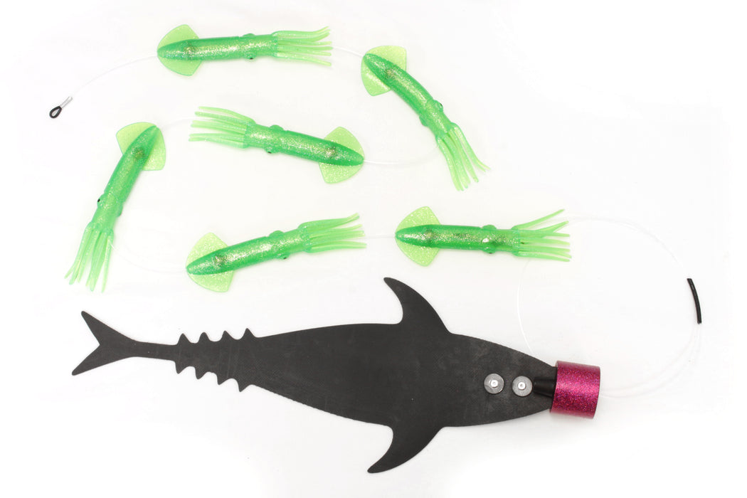 Grander Marlin Tackle Medium Blunt Cut D-Flap Teaser Squid Chain