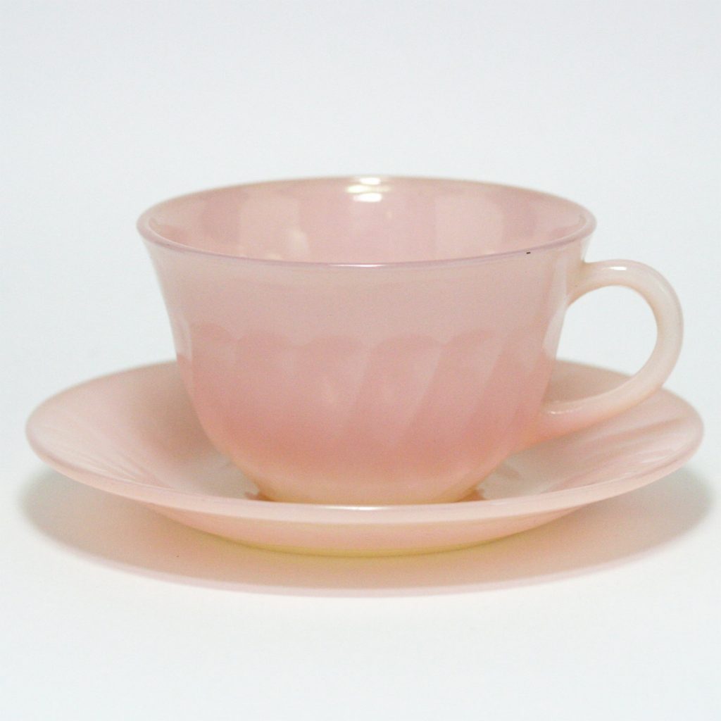 ファイヤーキング ピンクスワール、カップ＆ソーサー