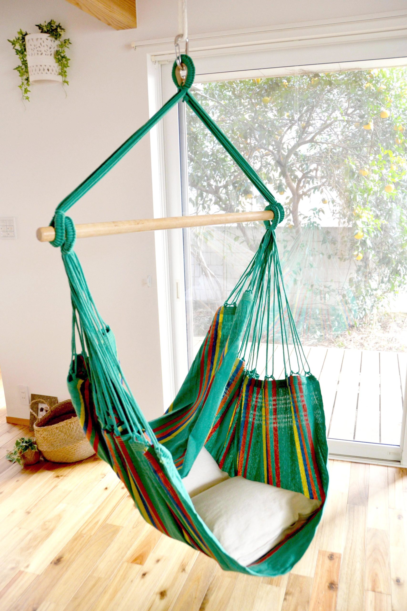 ブラジリアンハンモックチェア 「クラシックグリーン」 ハンモックの