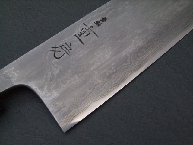 日本の名工 重房作 （飯塚解房） 鍛地 三徳 水牛桂朴柄 - 川口金物店