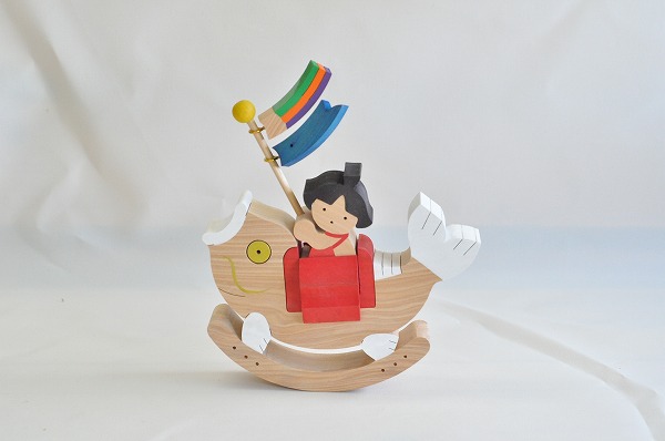 木のおもちゃ杢】 ゆりかごの金太郎坊や（鯉） 木のおもちゃHANA