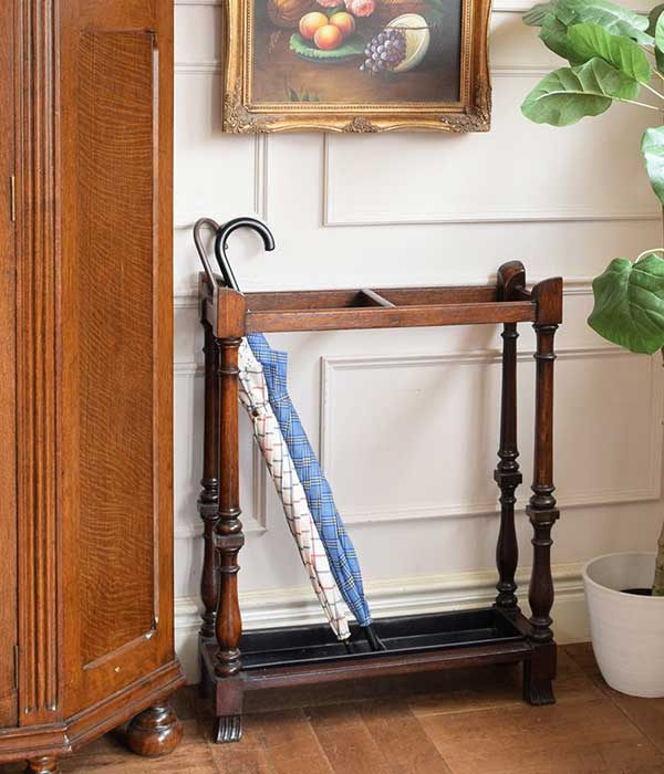 英国アンティーク木製傘立て/アンブレラスタンド/玄関インテリア(92-69