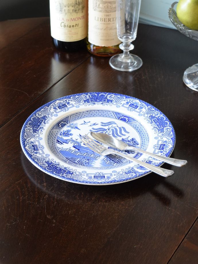 英国から届いたアンティークのお皿、イングリッシュ アイアンストーン