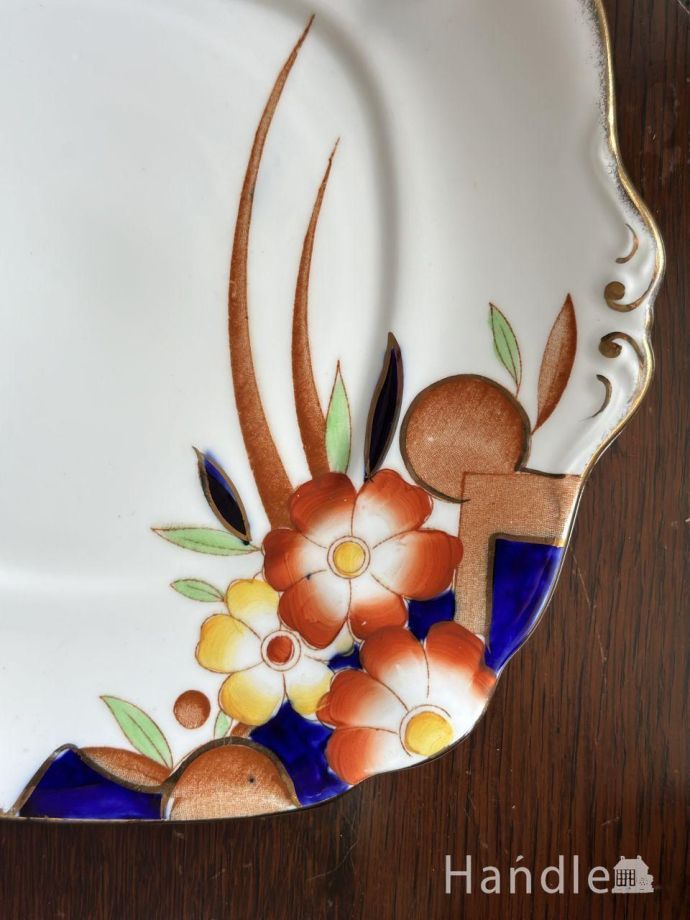 イギリスから届いたアンティークの美しいお皿、シノワズリスタイルの