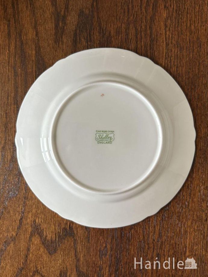 イギリスから届いたシェリーのプレート、撫子が描かれたアンティークの