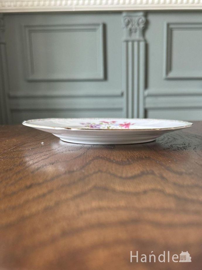 イギリスから届いたシェリーのプレート、撫子が描かれたアンティークの