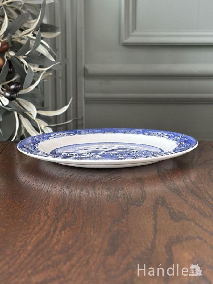 イギリスから届いたディナープレート、Wood＆Sonsのブルーウィロー
