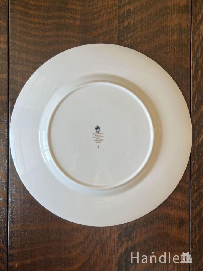 ウェッジウッドのハサウェイローズ、アンティークのディナープレート(m