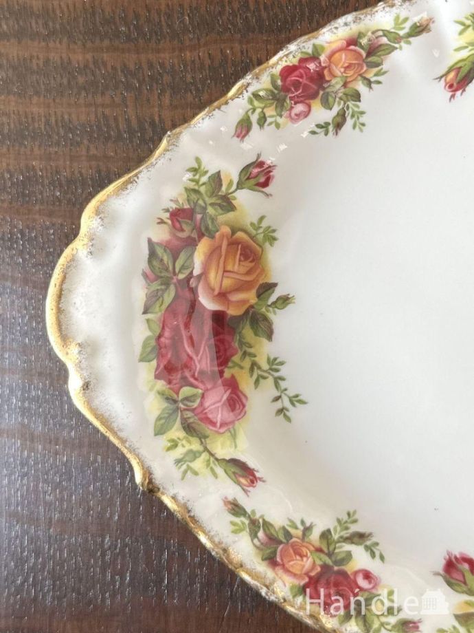 ロイヤルアルバート社のアンティークオーバルプレート、オールド