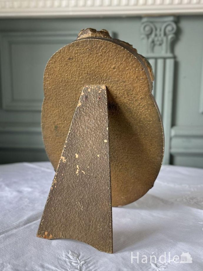 お花の装飾が華やかなバーボラミラー、英国から届いたのアンティークの