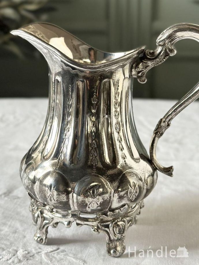 英国アンティークのティーセット、シェフィールドのシルバーティー